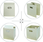 STOREONE Fabric Storage Bins Cubes Baskets Containers-(11X11X11) with Dual Handles Cube Storage Organizer Bins for Shelf Clos