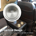 Anxingo 2 Pcs Stainless Steel Cup Holder, Silver Poker Table Drink Holder, Drop-in Cup Drink Holder for Yacht Boats RV Cars a