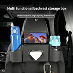 4-in-1 car organizer back seat, Multi-Pocket backseat car cup holder, Universal back seat cup holders for cars, car organization, for Travel & Daily Use (BLACK)