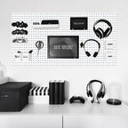 2 Pcs Pegboard, Metal Pegboard Wall Panels - Pegboard Wall Organizer System - Peg Boards for Walls, Small Peg Board Tool Stor