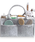 PUTSKA Baby Diaper Caddy Organizer - Nursery Storage Basket for Diaper Station, Baby Basket Shower List and Registry Gift Mus
