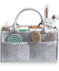 PUTSKA Baby Diaper Caddy Organizer - Nursery Storage Basket for Diaper Station, Baby Basket Shower List and Registry Gift Mus