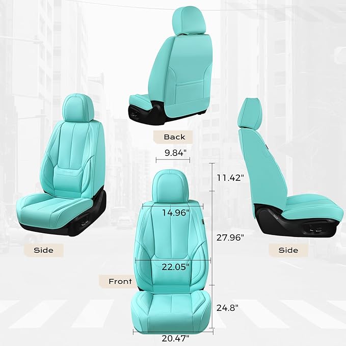 Coverado Seat Covers, Car Seat Covers Front Seats, Car Seat Cover, Car Seat Protector Waterproof, Car Seat Cushion Nappa Leat