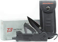 StatGear T3 Tactical Auto Rescue Tool - Folding Rescue Knife, Glass Window Breaker, Seatbelt Cutter, Molded Grips, LED Light,