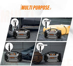 WORKSITE Tire Inflator Air compressor Portable, 160 PSI Car Air Pump with Multi Power Source (110V AC, 12V DC & 20V Battery) for cars, bikes, balls,Gray