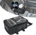 Center Console Cup Holder, Universal Car Armrest Storage Box with Bottle Holder & Tissue Slot & Side Pockets, Car Back Seat T