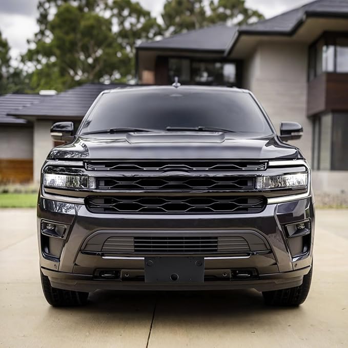 Front Bumper License Plate Frame Bracket Compatible with Ford Expedition 2018 2019 2020 2021 2022 2023 2024, Black License Fr