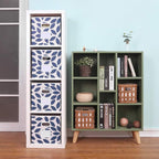 MAX Houser 6 Pack Foldable Fabric Storage Bins with Handles - Ideal for Closet Organization, Bedroom and Nursery（Blue, 12"x12