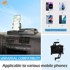 Aunginsy Center Console Dash Storage Tray with Mobile Phone Mount Compatible with Hummer H3 2005-2009, Car Dashboard Multi-Functional Phone Holder Storage Box Dash Organizer Tray Insert Accessories