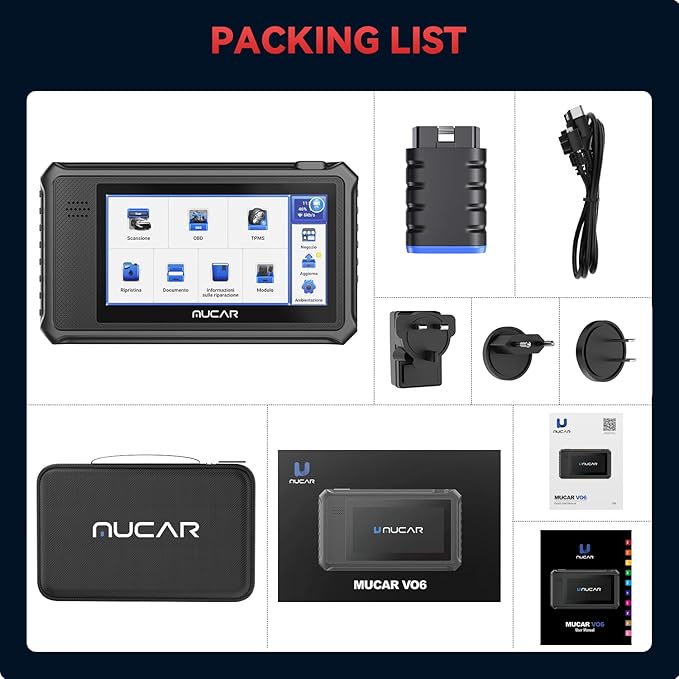 MUCAR VO6 Bidirectional Scan Tool, Full Systems Diagnostic OBD2 Scanner, Automotive Diagnostic Scanner for Car, 28+ Services