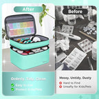 Mancro Dual Layers Medicine Organizer Bag, Pill Bottle Organizer Storage with Lockable Zipper, Medication Travel Bag for Pill