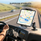 OHLPRO Car Tablet Holder - Heavy Duty Drill Base, Tablet Mount for Truck Compatible with iPad Samsung Tab 5"-13" Tablets and Phones, iPad Stand for Wall/Business/Vehicle/Desktop, etc.-4-inch Arm