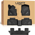 LASFIT Floor Mats for Ford Explorer 2020-2026 7 Passenger TPE All Weather Protector Anti-Slip Floor Liners, 2026 2025 2024 2023 2022 2021 2020 Explorer 7 Seats Accessories, 1st& 2nd& 3rd Row, Black