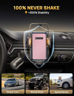 CD Slot Phone Mount, Upgraded Car Phone Holder [Thick Cases Friendly], 360° Adjustable Universal Phone Mount for Car CD Slot Mount for iPhone & Android Cell Phones (Pink)