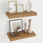 Dreamland 16 Inches Floating Shelves for Wall,6.7 Inch Deep Floating Shelves Set of 2, Large Display & Storage Shelf, Wall Sh