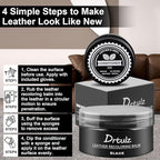 Black Leather Recoloring Balm, Leather Color Restorer Conditioner, Leather Repair Kits for Vinyl Furniture, Sofa, Car Seats, 