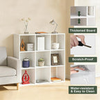 9-Cube Storage Organizer, Reversible Bookcase Shelf, Open Cube Bookshelf, Large Modern Storage for Living Room, Bedroom & Off
