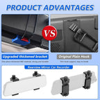 Universal Rearview Mirror Dash Cam Mount - High - Strength, Tool - Free, Adjustable Size