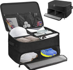 Golf Trunk Organizer, 2 Layer Golf Storage Bag, Waterproof Car Golfer Organizers with Ventilation Compartment for 2 Pairs