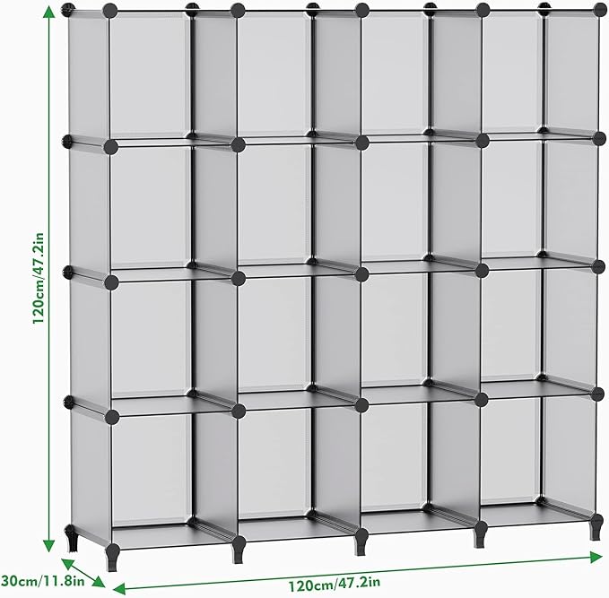 HOMIDEC Closet Organizers and Storage, 16 Cube Storage Organizer, Portable Closet Organizer Cubes Shelves for Clothes, Bedroo