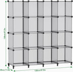 HOMIDEC Closet Organizers and Storage, 16 Cube Storage Organizer, Portable Closet Organizer Cubes Shelves for Clothes, Bedroo