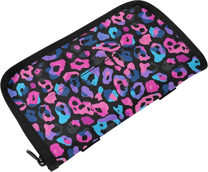 Car Tissue Holder Car Visor Organizer Tissue Box Holder for Car Sun Visor Organizer with Car Vehicle Accessories Essentials Interior for Women Men Pink and Blue Leopard Print