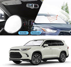 TINGLU Sun Shade for Toyota Grand Highlander 2024 2025 2026 Accessories Windshield Sun Shade Window Shade UV Rays Protection Sun Visor Cover with Steering Wheel Sunshade Storage Bag