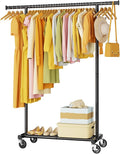 Clothes Rack for Hanging Clothes: Clothing Coat Garment Rolling Racks with Wheels Shelf Portable Closet Storage Organizer War