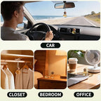 Car Air Freshener Hanging 2 Pack, Terre Scent Essential Oil Diffuser Long Lasting Up to 150 Days, Cute Car Accessories with 2