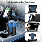 Cup Holder Phone Mount for Car, 2-in-1 Cup Holder Expander with Phone Mount, Universal Adjustable Phone Holder Mount, Long Arm & 360° Rotation for All Smartphones