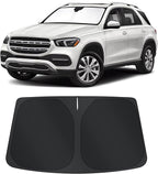 TINGLU Sun Shade for Mercedes GLE 350 450 2020-2024 2025 2026 Accessories Windshield Sun Shade Window Shade UV Rays Protection Sun Visor Cover with Steering Wheel Sunshade Storage Bag