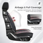 Huidasource Car Seat Covers for Front Seat, Car Seat Cushion Waterproof, Full-Cover Faux Leather Car Seat Cover Protector Uni