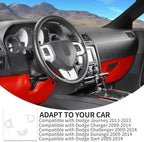 Linskip Steering Wheel Trim Compatible with Dodge Journey 2013-2022 & Charger/Challenger/Durango/Dart 2009-2014, Journey Steering Wheel Cover, Journey Interior Accessories 3Pcs(White)