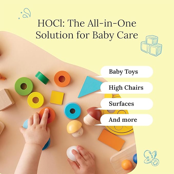 Littley Toy & Surface Cleaner | Alcohol-Free HOCl Spray for Baby Toys & High-Touch Surfaces | Fragrance-Free Formula | Gentle