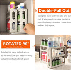 Dutiplus Medicine Organizer 2 Three-Decker Shelves Cabinet Storage Rack Organizer for Holding Vitamins, Supplements Cosmetics