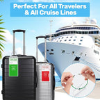 Cruise Essentials 2026 - Cruise Must Haves Kit with Non-Surge Protector Power Strip, Lanyard with ID Holder, Magnetic Hooks, 
