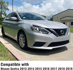 Moonlinks Compatible with Nissan Sentra 2013 2014 2015 2016 2017 2018 2019 Right Side Mirror Cover Replacement, Silver Right Passenger Side Door Rearview Side Mirror Cap Trim