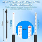 2-Pack Dual Head Tire Pressure Gauge, Heavy Duty Truck Tire Air Gauge Range 10-150PSI 1-10Bar, Straight-On Dual Head Air Pressure Gauge, for Semi Trucks, Rvs, Cars, Motorcycles Pressure Checker
