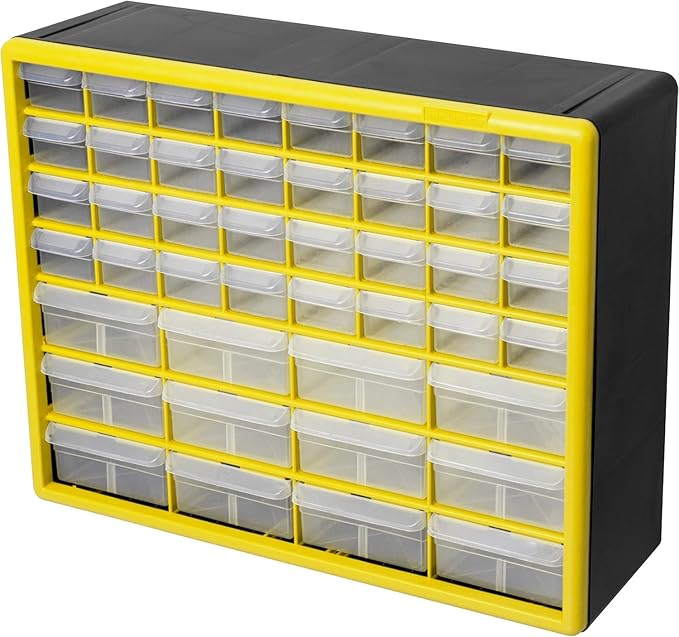 Akro-Mils 44-Drawer Plastic Drawer Storage Cabinet for Garage Organization, Bead Organizer, Building Bricks Storage, Teacher 