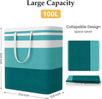 StorageRight Large Collapsible Laundry Basket Hamper with Easy Carry Handles，Freestanding Clothes Hampers for Laundry, Bedroo
