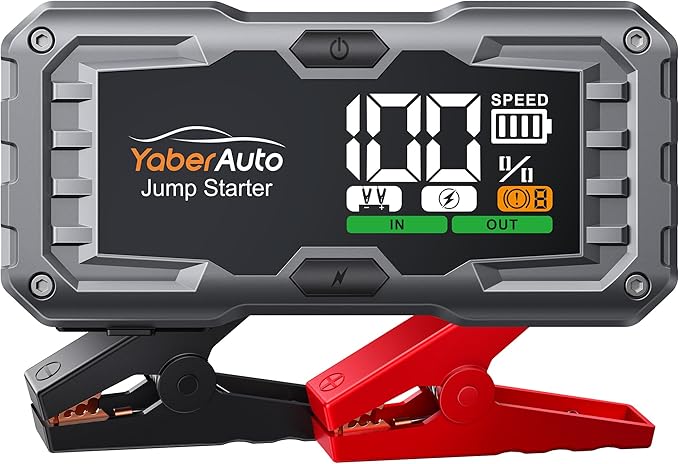 YaberAuto Car Battery Jump Starter 6000A Jump Box (10.0L Gas/9.0L Diesel) Portable Car Jump Starter Pack 12V Battery Jumper