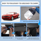 Sun Shade Sunshade for Chevrolet Camaro Coupe 2016-2025 Windshield Cover, 4-Layers Sun Shield 250T Silver Coating Sun Visor for Chevy Camaro Coupe Window Shade Blocks UV Rays Car Accessories