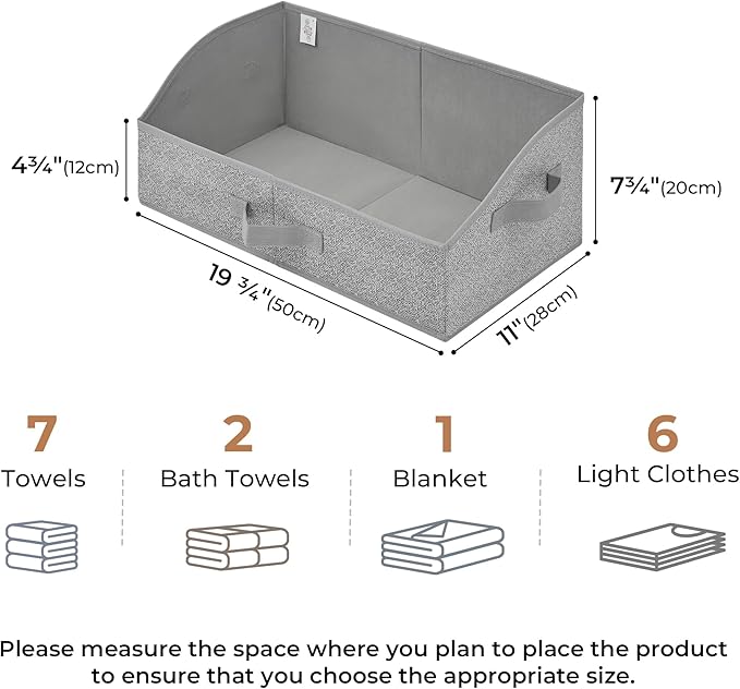 GRANNY SAYS Closet Organizers and Storage, Trapezoid Storage Bins, Dog Toy Bin, Storage Baskets for Shelves, Fabric Storage B