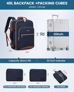 LOVEVOOK Travel Backpack for Women & Men 40L,Airline Approved Carry On Backpack Travel Essentials,TSA Carry on Luggage,Waterp