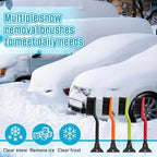 Uiifan 6 Pcs 16 Inch Winter Car Snow Brush Set Ice Scraper and Snow Brush for Car Windshield, Soft Bristle Head, 2 in 1 Winter Removal Tool for SUV and Truck Multi Functional Accessories Gift