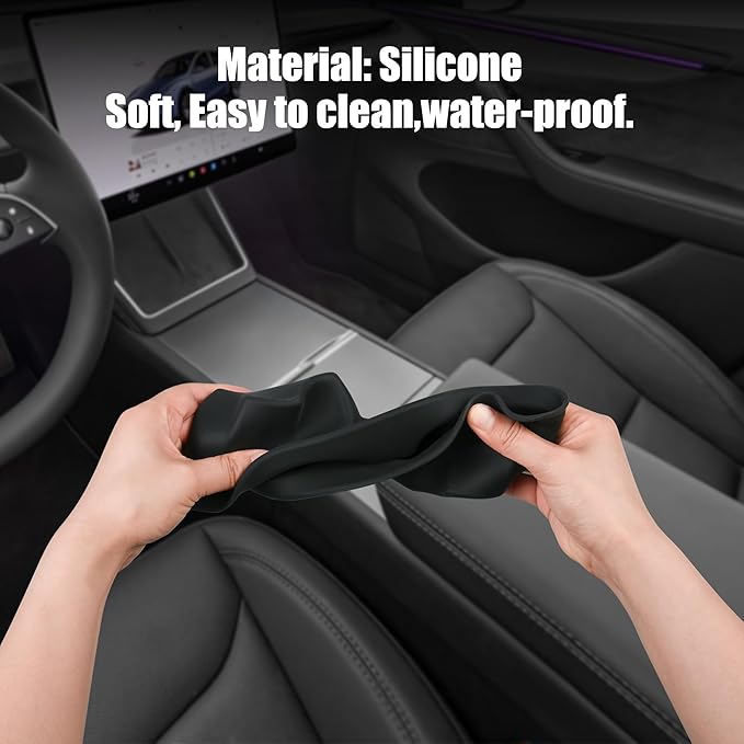 frani Cup Holder Set (2-Piece) Compatible with Tesla Model Y 2021-2026 & Juniper Refresh - Premium Silicone Inserts for Cente