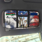 Flag Print Car Sun Visor Organizer Tactical Sunvisor Organizers with Zipper Storage Pouch Universal Accessories for Truck SUV,American Flag Eagle