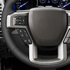 MEWANT Hand Stitch Black Smooth Artificial Leather Steering Wheel Cover for Ford F150 F250 F350 Expedition 2018-2021