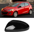 Compatible with Mazda 2/Mazda 3 2010-2013 Left Driver Side Mirror Cap Cover, Door Rearview Left Side View Mirror Cover Replacement for Mazda, Glossy Black