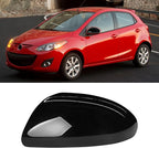 Compatible with Mazda 2/Mazda 3 2010-2013 Left Driver Side Mirror Cap Cover, Door Rearview Left Side View Mirror Cover Replacement for Mazda, Glossy Black